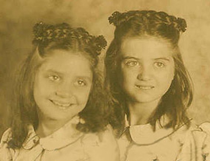 Barbara Walters and her sister Jackie as children