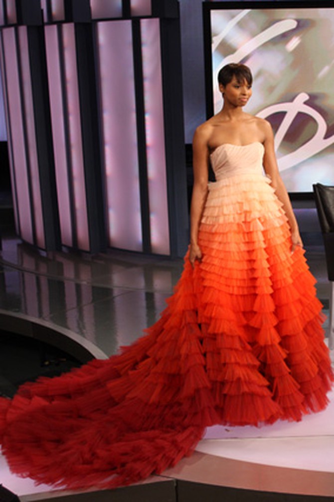 Christian Siriano's lace gown
