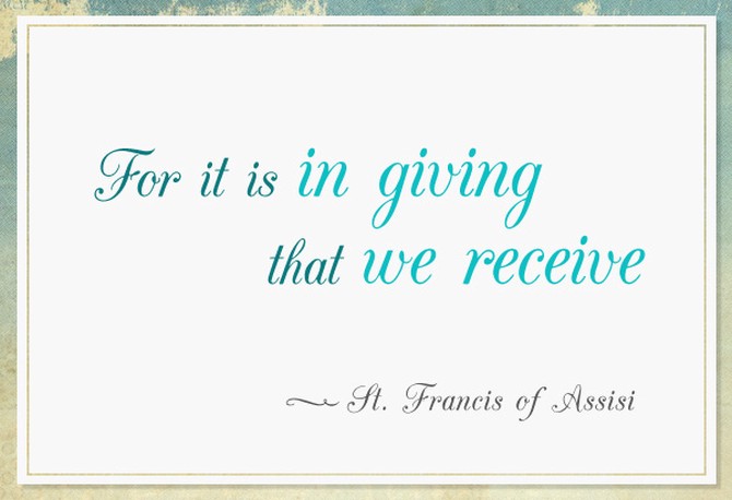 St. Francis of Assisi Quote
