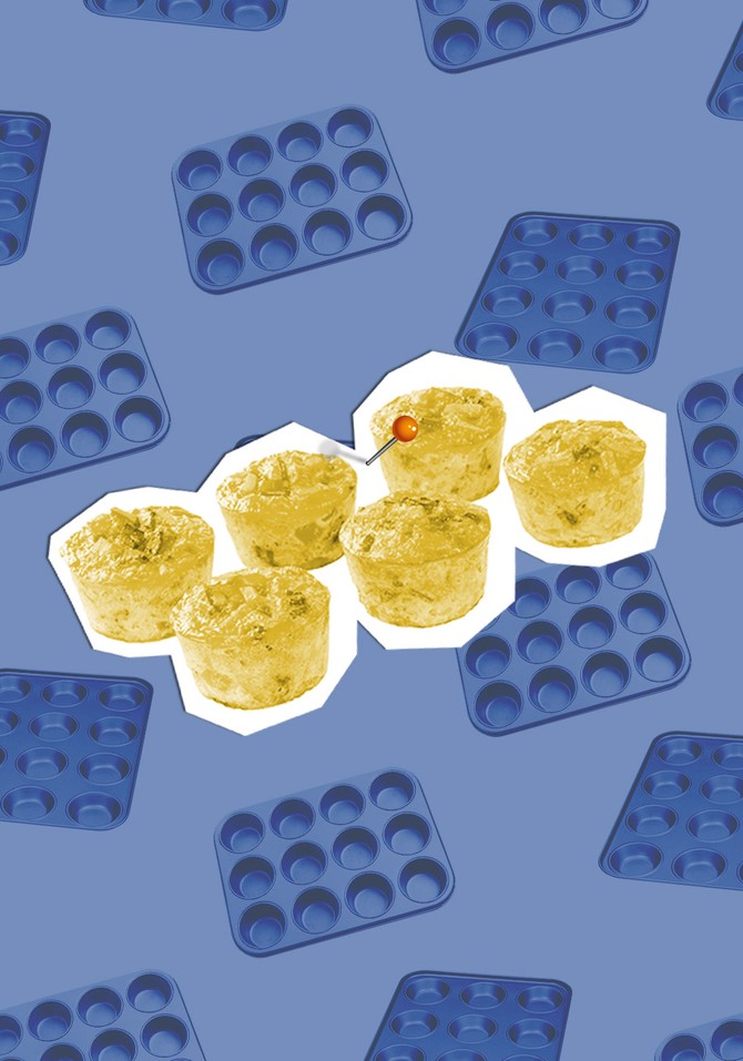 Cooking eggs in a muffin tin