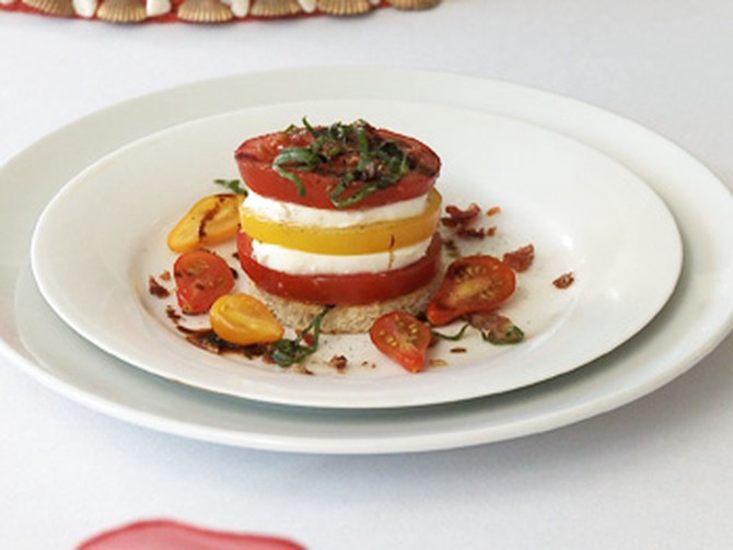 Cristina Ferrare's recipe for a Tomato Tower