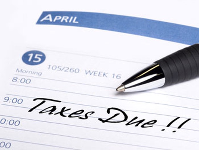 Taxes due reminder