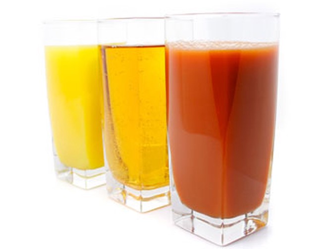 Glasses of juice