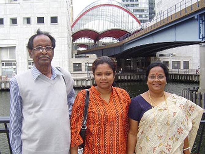 Rahi, her dad and mother