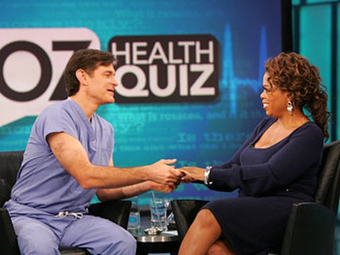 Dr. Oz and Oprah celebrate another great taping.
