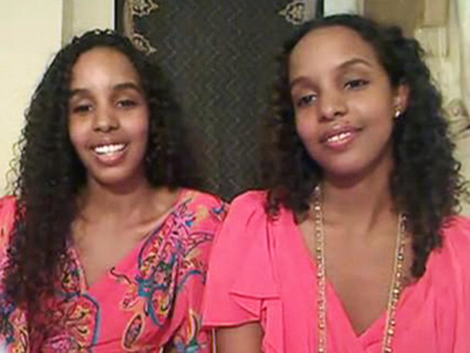 Ayaan and Idyl, twin sisters from Brooklyn, New York