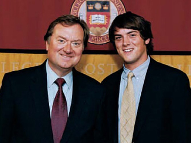 Luke Russert with his father, Tim