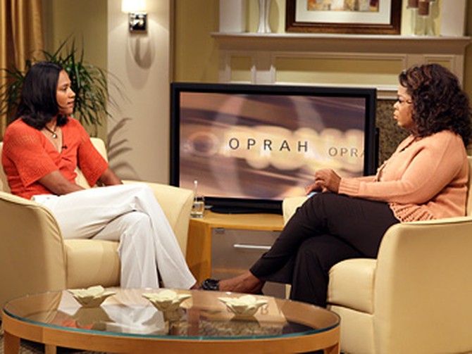 Marion Jones Thompson and Oprah