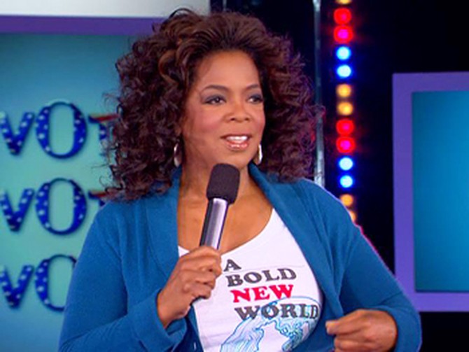 Oprah says if you haven't voted, Turn off your TV!