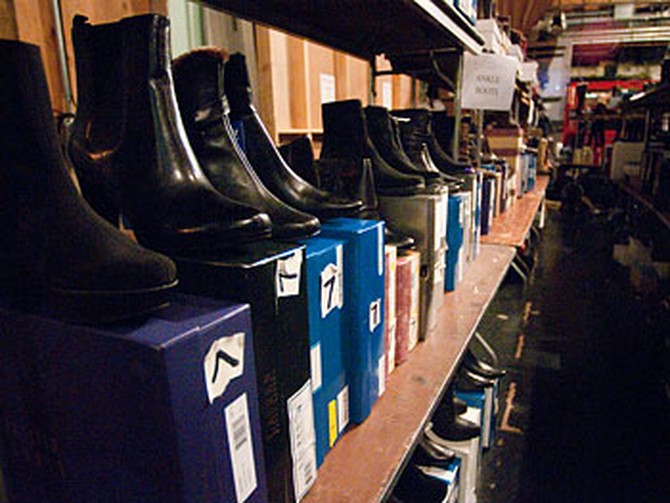 Boot selection at Oprah's Accessory Boutique
