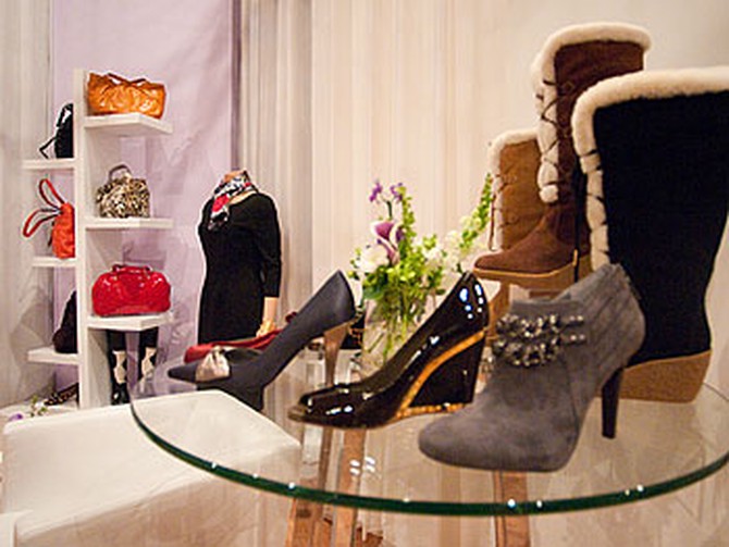 Winter boot selection at Oprah's Accessory Boutique