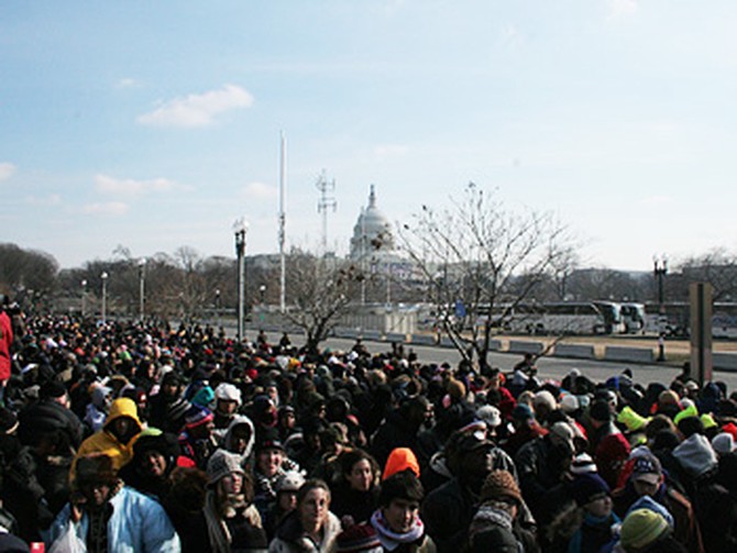 Crowd and Capitol building