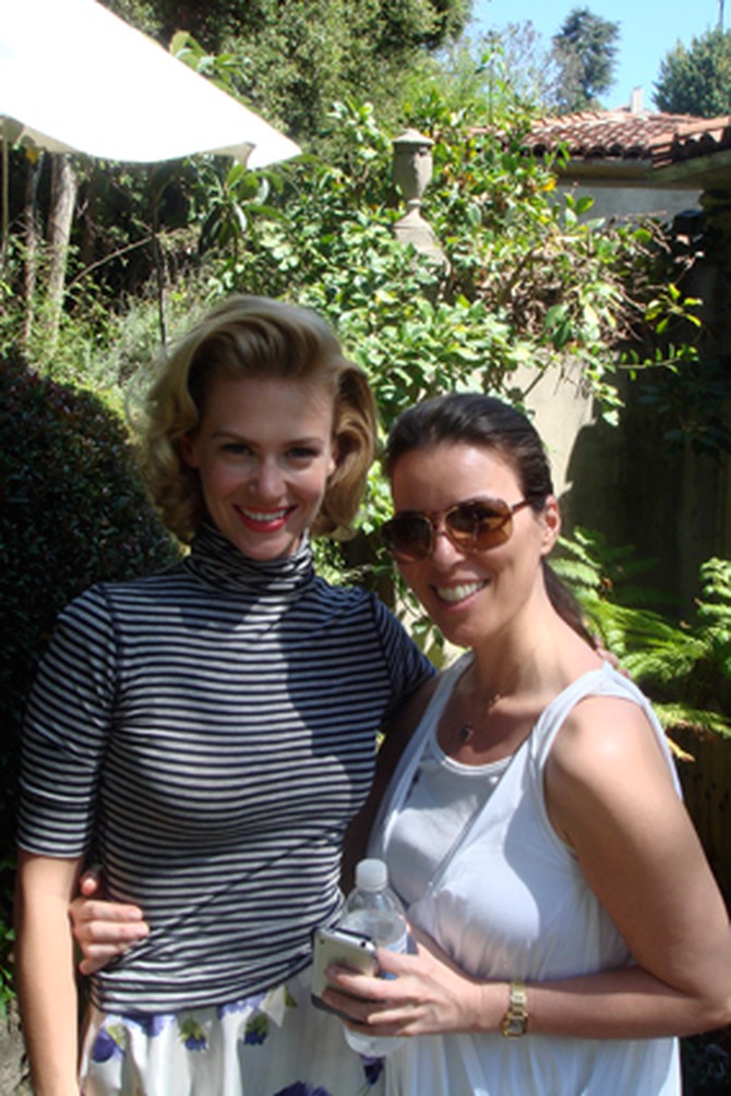 Behind the scenes with January Jones and Ann Caruso