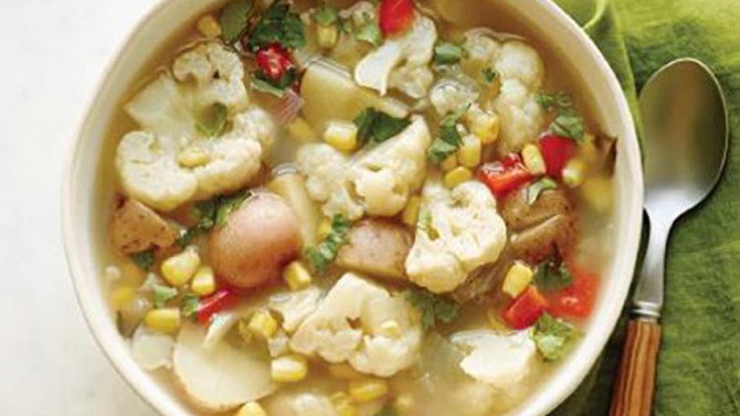 cauliflower corn soup