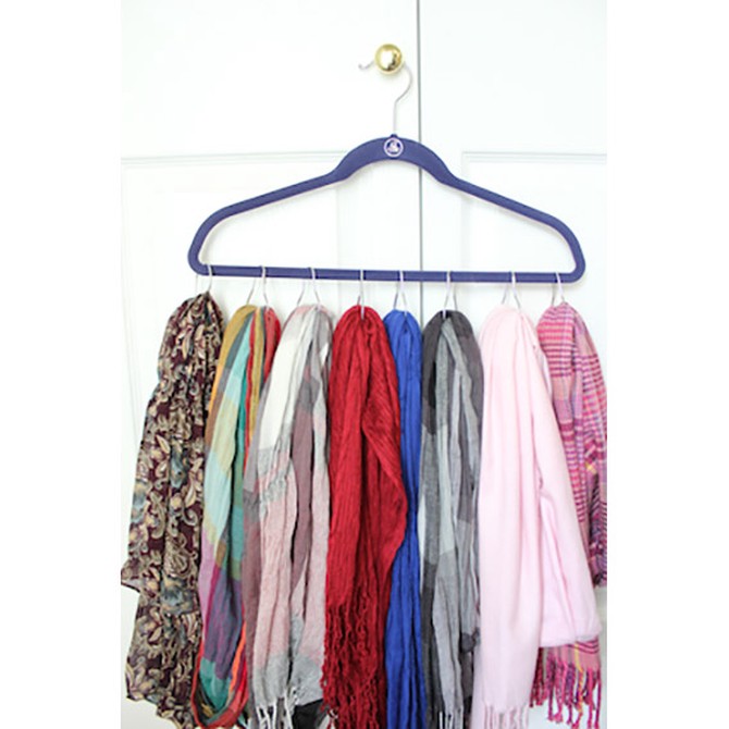 closet scarf organization