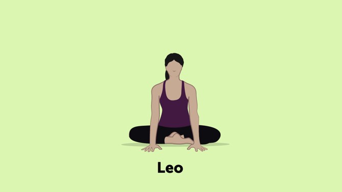 Leo yoga pose