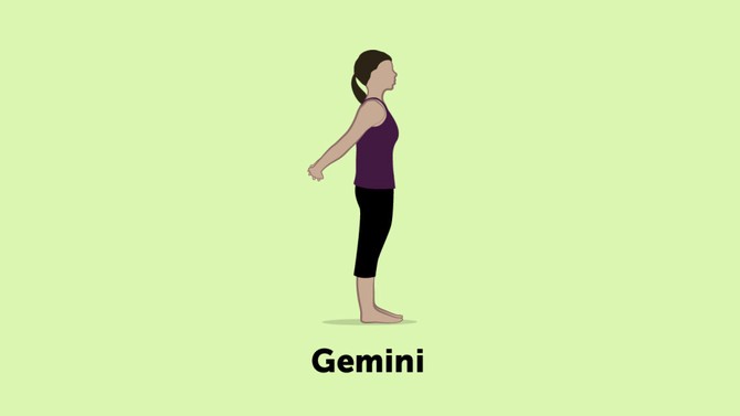 Gemini yoga pose