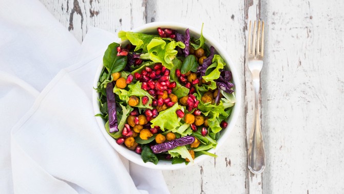 Healthy and colorful salad