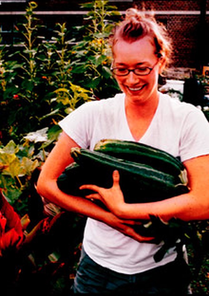 Jodi Willard with zucchini