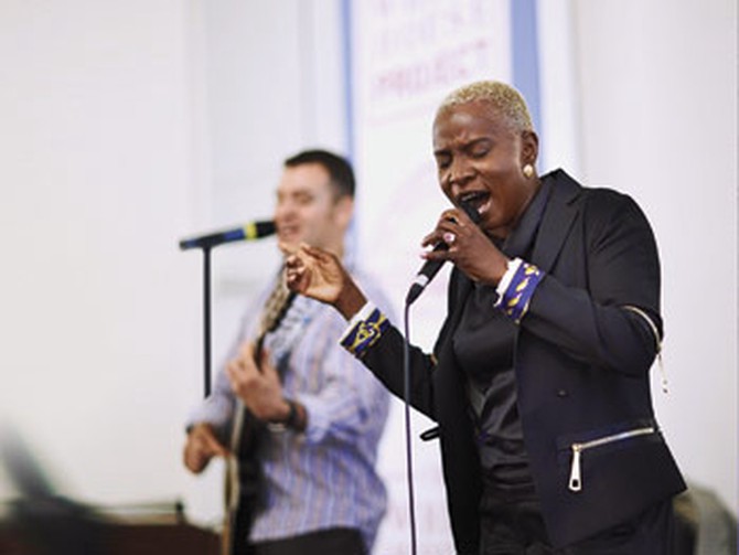 Angelique Kidjo at the White House Project event