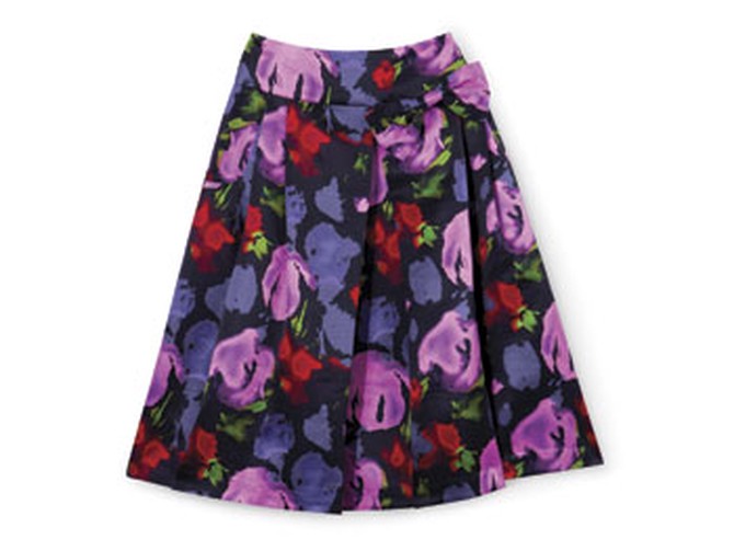 Kristin Davis floral skirt