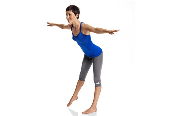 Posture exercise standing side kick