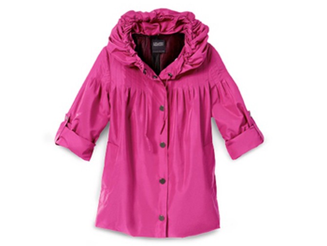 Hilary Radley pink raincoat