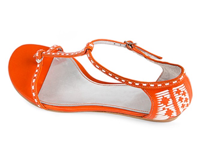 Marc Fisher Orange Woven Sandals
