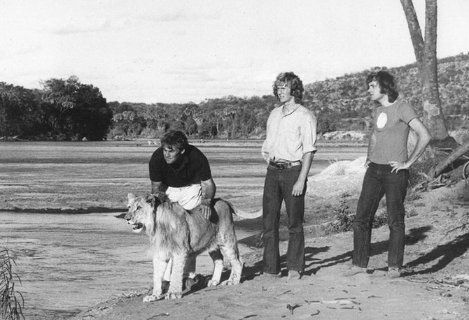 Bill, Christian, Ace and John in Kora, Kenya