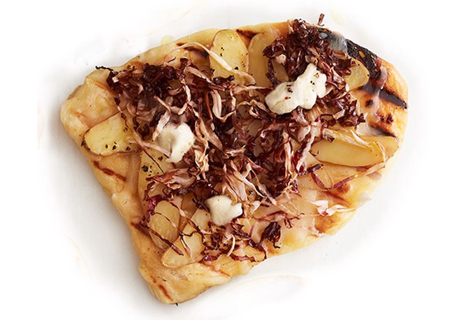 Fingerling Potatoes and Radicchio Grilled Pizza