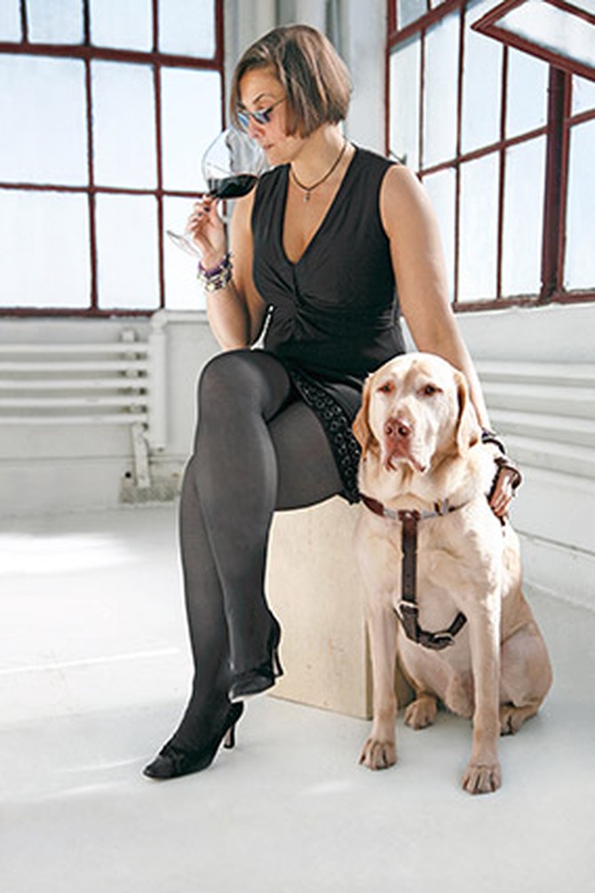 Alex Elman and her dog General