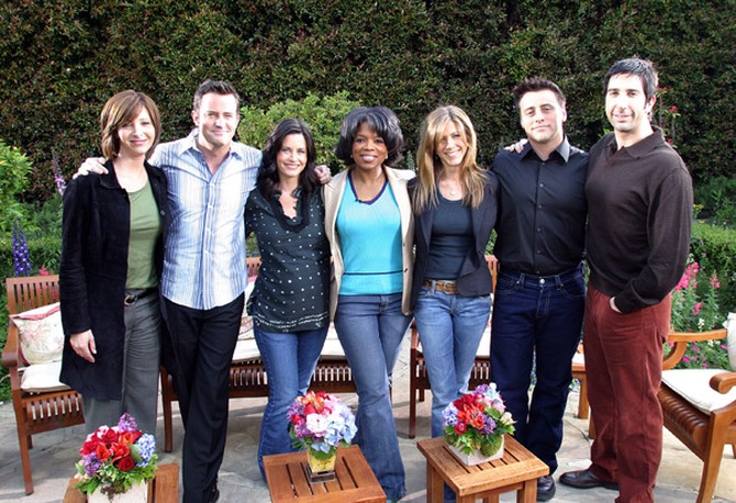Oprah and the cast of Friends