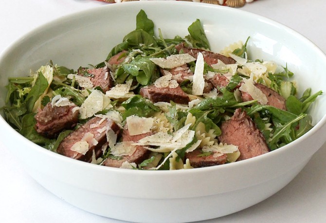 Cristina Ferrare's recipe for Herbed Farfalle and Steak Salad
