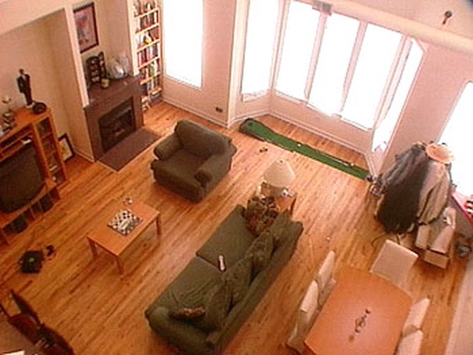 Aerial view of loft before