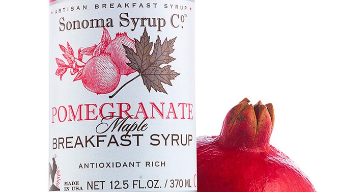 Pomegranate maple breakfast syrup