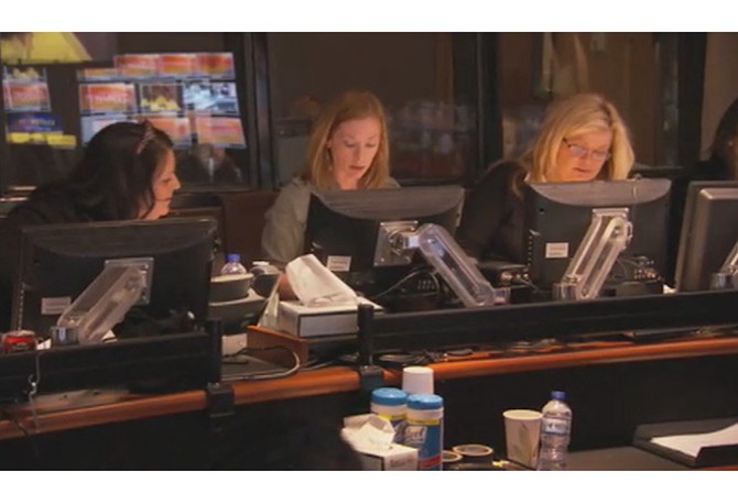 Leslie and Sheri in control room