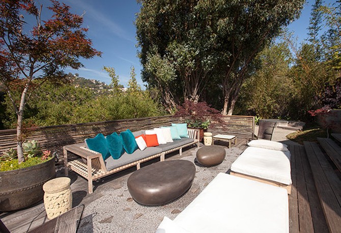 John Legend's outdoor sitting area at his Hollywood Hills home