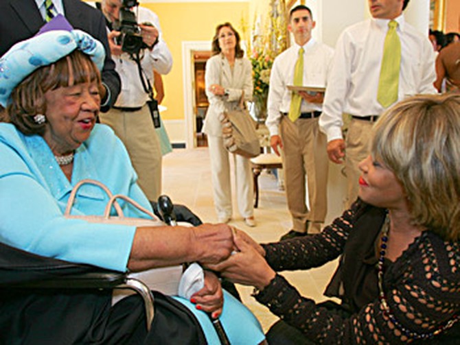 Dorothy Height and Tina Turner