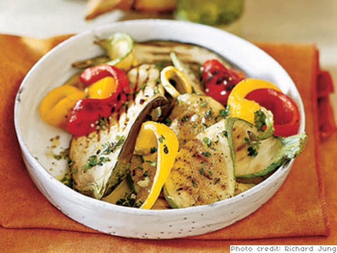 Grilled Vegetables with Lemon and Herbs