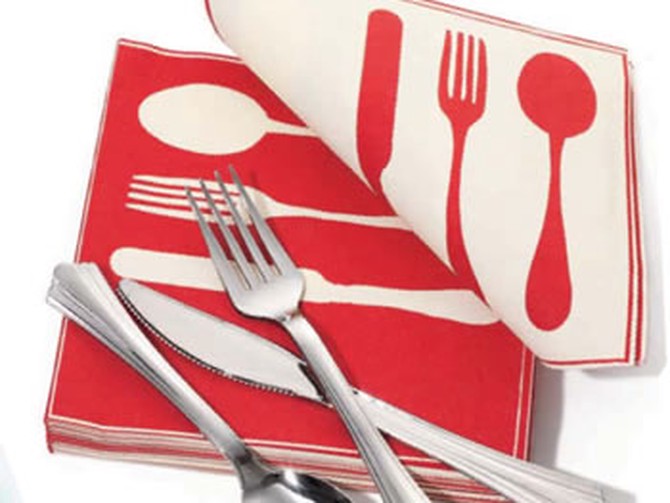 O at Home List: Plastic Silverware and Napkins