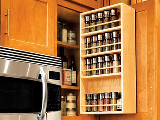 Even the spice rack feels coolly minimal.