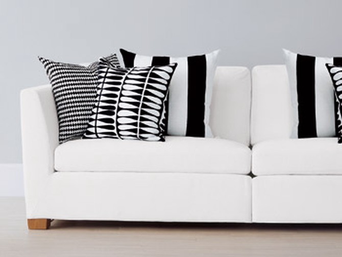 Black-and-white pillows