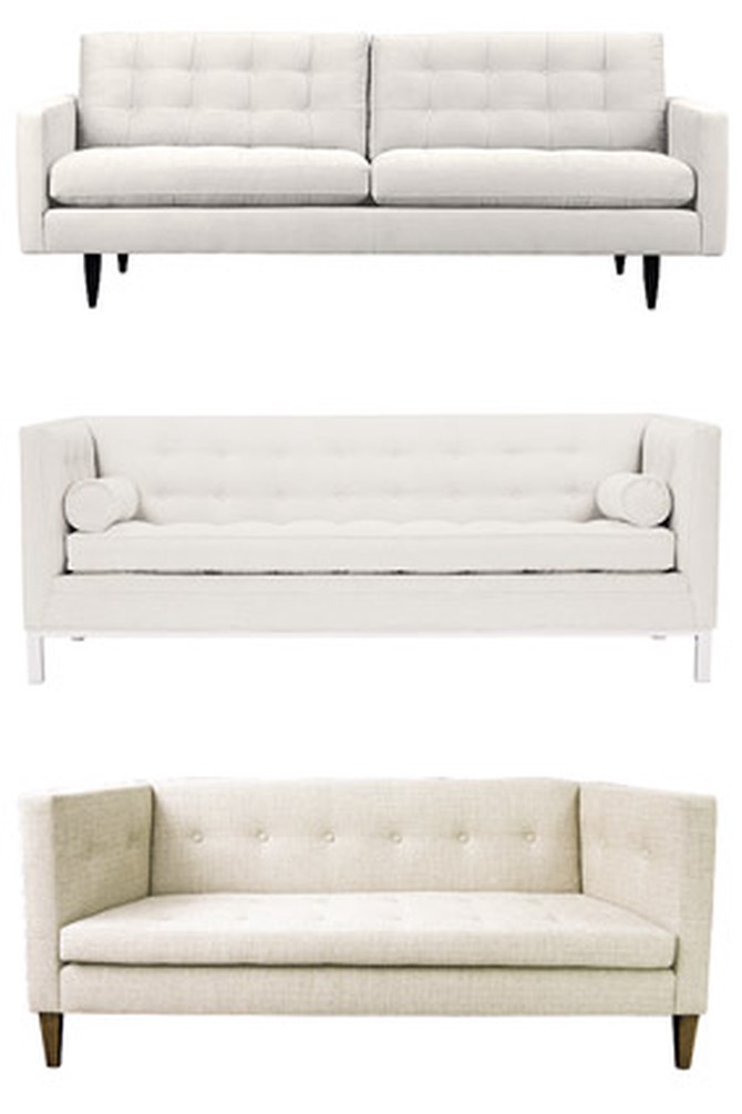 Tailored white sofas