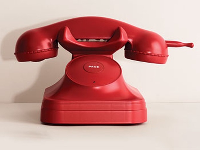 Retro-style red phone
