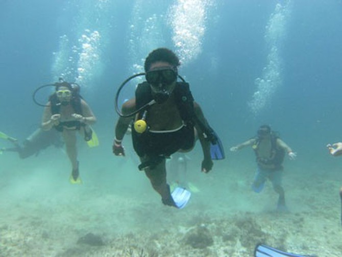 Michelle C. scuba diving