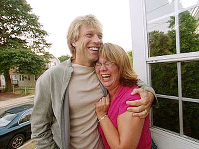 Jon surprises Beth, one of his most fanatical fans.