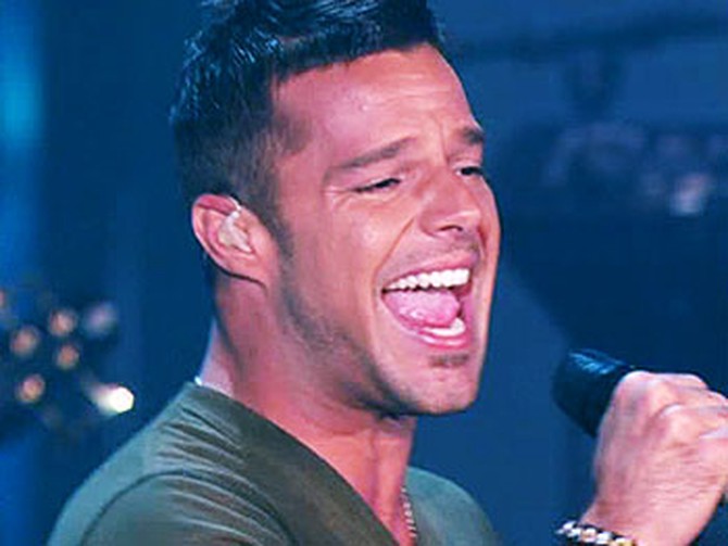 Ricky Martin performs 'I Don't Care.'