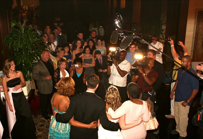 Oprah, Gayle and production crew crash a wedding.