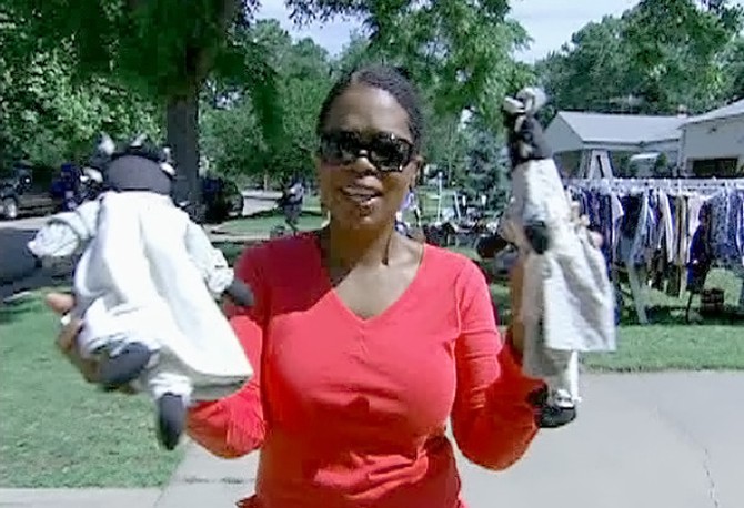 Oprah and her yard sale purchases
