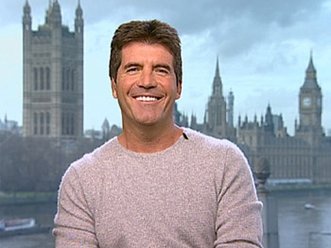 Simon Cowell live via satellite from London